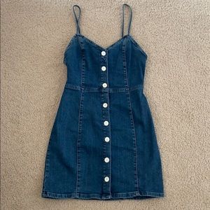 Denim button up dress